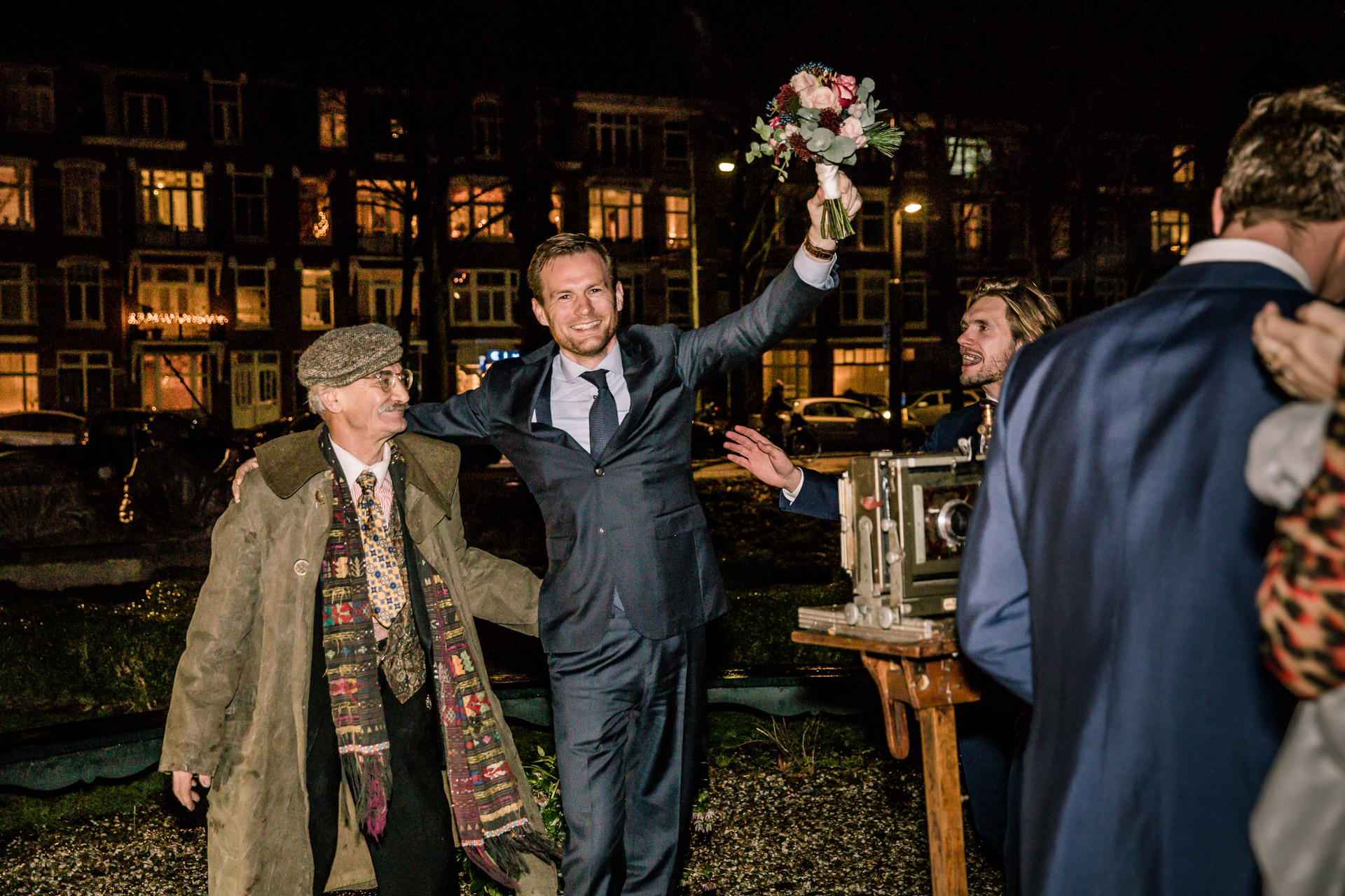Winter bruiloft in Amsterdam